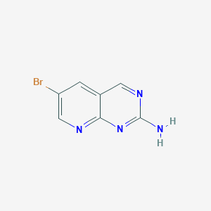 molecular formula C7H5BrN4 B1444352 6-Bromopyrido[2,3-d]pyrimidin-2-amine CAS No. 882670-89-5
