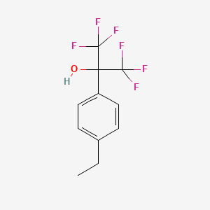 molecular formula C11H10F6O B1444359 1,1,1,3,3,3-Hexafluoro-2-(4-ethylphenyl)propan-2-ol CAS No. 785-98-8