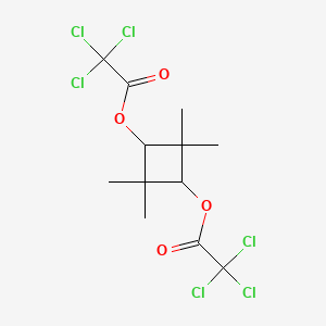 molecular formula C12H14Cl6O4 B14443599 1,3-Cyclobutanediol, 2,2,4,4-tetramethyl-, bis(trichloroacetate) CAS No. 73806-29-8