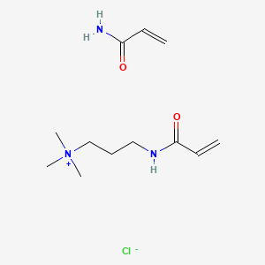 molecular formula C12H24ClN3O2 B14443600 Prop-2-enamide;trimethyl-[3-(prop-2-enoylamino)propyl]azanium;chloride CAS No. 75150-29-7