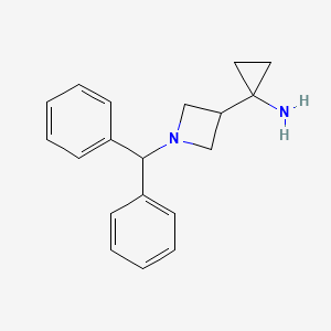 molecular formula C19H22N2 B1444362 1-[1-(Diphenylmethyl)-3-azetidinyl]-cyclopropanamine CAS No. 852655-67-5