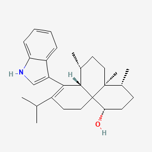 1H-Benzo(d)naphthalen-1-ol, 2,3,4,4a,5,6,7,7a,10,11-decahydro-8-(1H-indol-3-yl)-4,4a,7-trimethyl-9-(1-methylethyl)-, (1R,4S,4aR,7S,7aR,11aR)-rel-