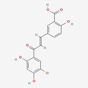 5-(3-(5-Bromo-2,4-dihydroxyphenyl)-3-oxo-1-propenyl)-2-hydroxybenzoic acid