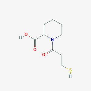 1-(3-Sulfanylpropanoyl)piperidine-2-carboxylic acid