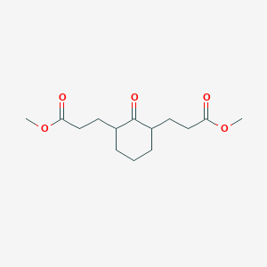 1,3-Cyclohexanedipropanoic acid, 2-oxo-, dimethyl ester