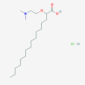 2-[2-(Dimethylamino)ethoxy]hexadecanoic acid;hydrochloride