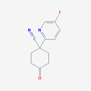 molecular formula C12H11FN2O B1444373 1-(5-氟吡啶-2-基)-4-氧代环己烷甲腈 CAS No. 960371-10-2