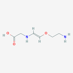 molecular formula C6H12N2O3 B14443755 2-[[(E)-2-(2-aminoethoxy)ethenyl]amino]acetic acid 