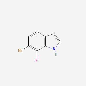 molecular formula C8H5BrFN B1444380 6-溴-7-氟-1H-吲哚 CAS No. 936901-94-9