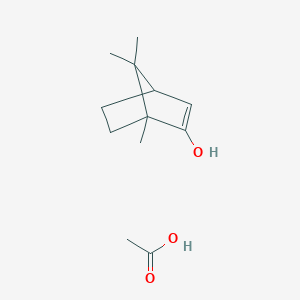 molecular formula C12H20O3 B14443860 Acetic acid;1,7,7-trimethylbicyclo[2.2.1]hept-2-en-2-ol CAS No. 75524-60-6