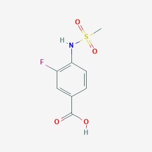 molecular formula C8H8FNO4S B1444389 3-氟-4-(甲磺酰胺基)苯甲酸 CAS No. 716361-59-0