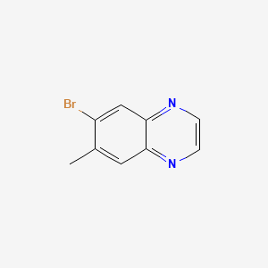 molecular formula C9H7BrN2 B1444396 6-溴-7-甲基喹喔啉 CAS No. 646504-80-5