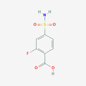 molecular formula C7H6FNO4S B1444398 2-Fluoro-4-sulfamoylbenzoic acid CAS No. 714968-42-0
