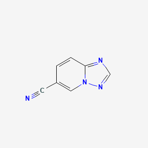 molecular formula C7H4N4 B1444399 [1,2,4]Triazolo[1,5-A]pyridine-6-carbonitrile CAS No. 943845-23-6
