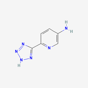 molecular formula C6H6N6 B1444401 6-(1H-Tetrazol-5-yl)pyridin-3-amine CAS No. 908581-41-9