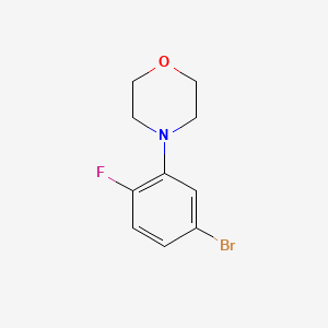 molecular formula C10H11BrFNO B1444402 4-(5-Bromo-2-fluorophenyl)morpholine CAS No. 1065169-38-1
