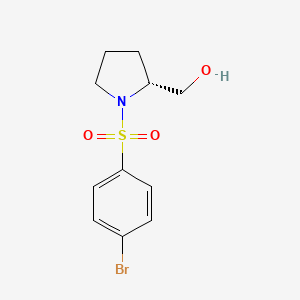 molecular formula C11H14BrNO3S B1444418 (R)-(1-(4-bromophenylsulfonyl)pyrrolidin-2-yl)methanol CAS No. 936727-80-9