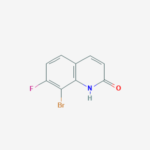 molecular formula C9H5BrFNO B1444419 8-Bromo-7-fluoroquinolin-2(1H)-one CAS No. 1001322-86-6