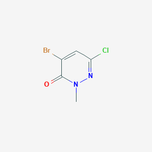 molecular formula C5H4BrClN2O B1444423 4-溴-6-氯-2-甲基嘧啶并恶嗪-3(2H)-酮 CAS No. 1178884-53-1
