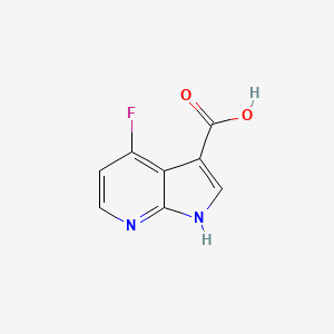 molecular formula C8H5FN2O2 B1444432 4-fluoro-1H-pyrrolo[2,3-b]pyridine-3-carboxylic acid CAS No. 1190314-95-4