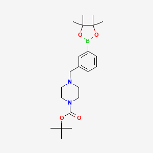 molecular formula C22H35BN2O4 B1444435 Tert-butyl 4-(3-(4,4,5,5-tetramethyl-1,3,2-dioxaborolan-2-yl)benzyl)piperazine-1-carboxylate CAS No. 883738-19-0