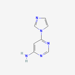 molecular formula C7H7N5 B1444436 6-(1H-咪唑-1-基)嘧啶-4-胺 CAS No. 1221974-50-0