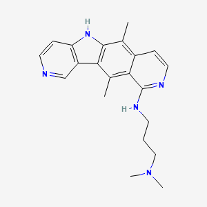 N-(2,9-dimethyl-6,13,17-triazatetracyclo[8.7.0.03,8.011,16]heptadeca-1(10),2,4,6,8,11(16),12,14-octaen-7-yl)-N',N'-dimethylpropane-1,3-diamine