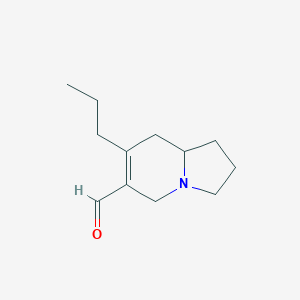 7-Propyl-1,2,3,5,8,8a-hexahydroindolizine-6-carbaldehyde