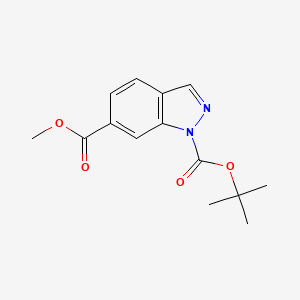 molecular formula C14H16N2O4 B1444441 1-叔丁基 6-甲基 1H-吲唑-1,6-二羧酸酯 CAS No. 1126424-50-7