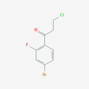 molecular formula C9H7BrClFO B1444442 1-(4-Bromo-2-fluorophenyl)-3-chloro-1-propanone CAS No. 395639-63-1