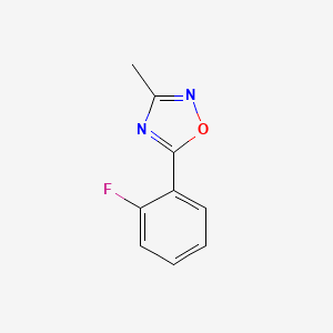 molecular formula C9H7FN2O B1444461 5-(2-Fluorophenyl)-3-methyl-1,2,4-oxadiazole CAS No. 1820747-54-3