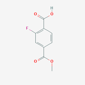 molecular formula C9H7FO4 B1444468 2-氟-4-(甲氧羰基)苯甲酸 CAS No. 314241-04-8