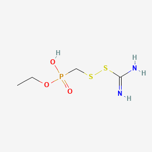 Phosphonic acid, mercaptomethyl-, ethyl ester, anhydrosulfide with 2-thiopseudourea