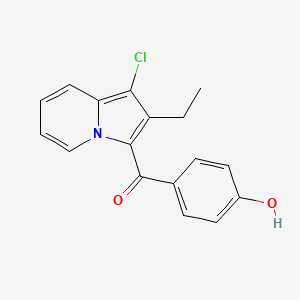 (1-Chloro-2-ethylindolizin-3-yl)(4-hydroxyphenyl)methanone