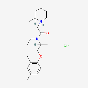 molecular formula C21H35ClN2O2 B14444750 N-Ethyl-2-(2-methylpiperidino)-N-(1-(2,4-xylyloxy)-2-propyl)acetamide hydrochloride CAS No. 77791-37-8