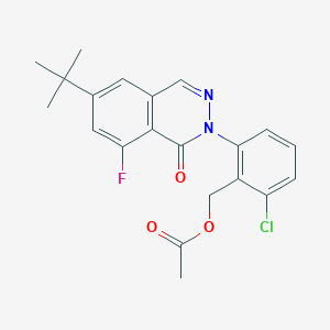 B1444480 2-(6-(tert-butyl)-8-fluoro-1-oxophthalazin-2(1H)-yl)-6-chlorobenzyl acetate CAS No. 1242157-24-9