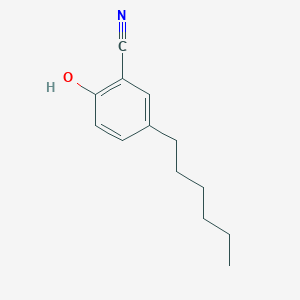 molecular formula C13H17NO B14444811 5-Hexyl-2-hydroxybenzonitrile CAS No. 79353-68-7