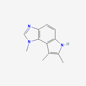 molecular formula C12H13N3 B14444820 1,7,8-Trimethyl-1,6-dihydroimidazo[4,5-e]indole CAS No. 76920-73-5