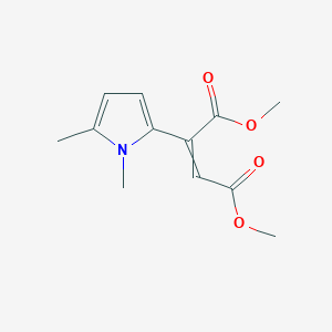 molecular formula C12H15NO4 B14444837 Dimethyl 2-(1,5-dimethyl-1H-pyrrol-2-yl)but-2-enedioate CAS No. 74985-93-6