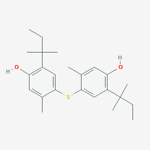 molecular formula C24H34O2S B14444841 4,4'-Sulfanediylbis[5-methyl-2-(2-methylbutan-2-yl)phenol] CAS No. 73529-08-5