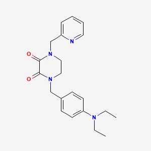 2,3-Piperazinedione, 1-((4-(diethylamino)phenyl)methyl)-4-(2-pyridinylmethyl)-