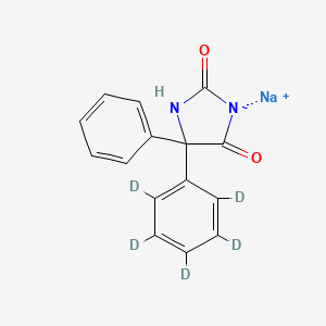 molecular formula C15H11N2NaO2 B14444856 2,4-Imidazolidinedione, 5-phenyl-5-(phenyl-d5)-, monosodium salt CAS No. 77737-08-7