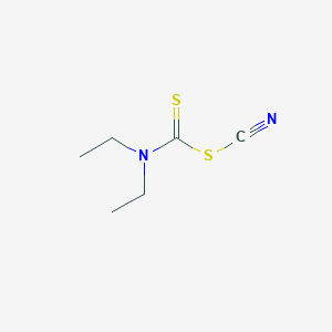 molecular formula C6H10N2S2 B14444864 Diethylthiocarbamyl thiocyanate CAS No. 73908-99-3