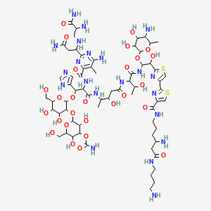 [2-[2-[3-[[5-[[1-[[2-[4-[4-[[4-amino-6-(4-aminobutylamino)-6-oxohexyl]carbamoyl]-1,3-thiazol-2-yl]-1,3-thiazol-2-yl]-1-(5-amino-3,4-dihydroxy-6-methyloxan-2-yl)oxy-2-hydroxyethyl]amino]-3-hydroxy-1-oxobutan-2-yl]amino]-3-hydroxy-5-oxopentan-2-yl]amino]-2-[[6-amino-2-[3-amino-1-[(2,3-diamino-3-oxopropyl)amino]-3-oxopropyl]-5-methylpyrimidine-4-carbonyl]amino]-1-(1H-imidazol-5-yl)-3-oxopropoxy]-4,5-dihydroxy-6-(hydroxymethyl)oxan-3-yl]oxy-3,5-dihydroxy-6-(hydroxymethyl)oxan-4-yl] carbamate