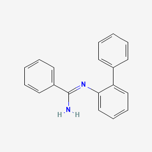 molecular formula C19H16N2 B14444882 N'-([1,1'-Biphenyl]-2-yl)benzenecarboximidamide CAS No. 77740-05-7