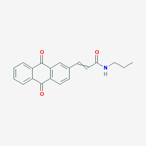 molecular formula C20H17NO3 B14444887 3-(9,10-Dioxo-9,10-dihydroanthracen-2-YL)-N-propylprop-2-enamide CAS No. 79212-86-5