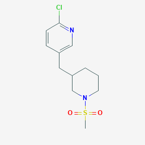 molecular formula C12H17ClN2O2S B1444489 2-Chloro-5-(1-methanesulfonyl-piperidin-3-ylmethyl)-pyridine CAS No. 1316225-94-1