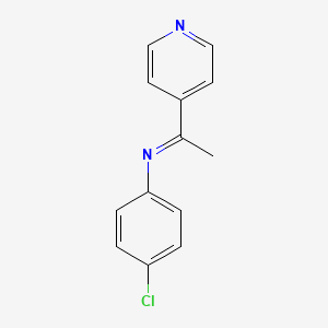 molecular formula C13H11ClN2 B14444899 N-(4-chlorophenyl)-1-(4-pyridyl)ethanimine CAS No. 74288-90-7