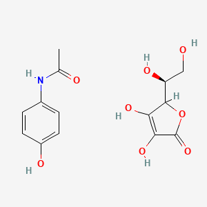 2-[(1S)-1,2-dihydroxyethyl]-3,4-dihydroxy-2H-furan-5-one;N-(4-hydroxyphenyl)acetamide