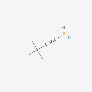 molecular formula C6H11P B14444928 1-Butyne, 3,3-dimethyl-1-phosphinyl- CAS No. 77376-07-9